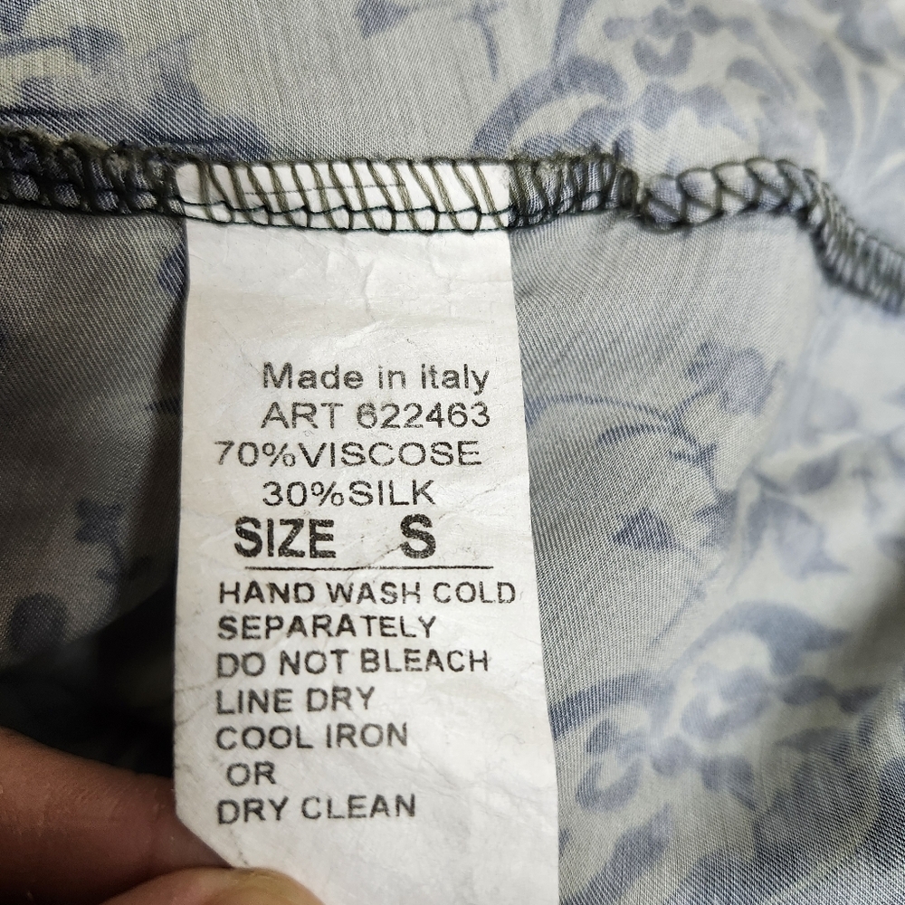 Lola Made in Italy Size S Silk Blend Midi/ Maxi Dress EUC Bohemian - Picture 4 of 11